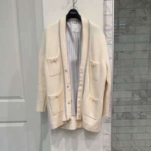 Sandro Cream Cardigan Sweater